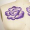 2 Violet Purple Embroidered Flower Patches Iron On Applique for Clothing